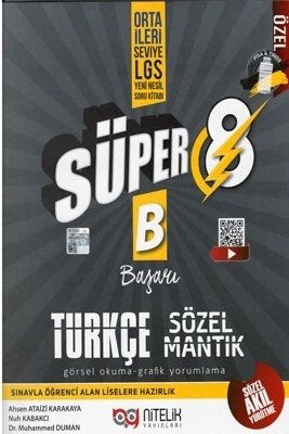 Nitelik Yayınları 8. Sınıf Süper Türkçe Sözel Mantık Soru Yeni Nesil ( B ) ürün görseli 1