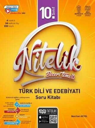 Nitelik Yayınları 10. Sınıf Türk Dili ve Edebiyat Soru Kitabı Beceri Temelli ürün görseli 1