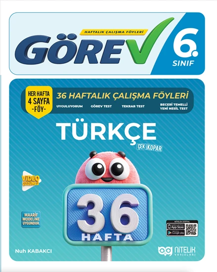 Nitelik Yayınları 6. Sınıf Görev Türkçe (36) ürün görseli 1