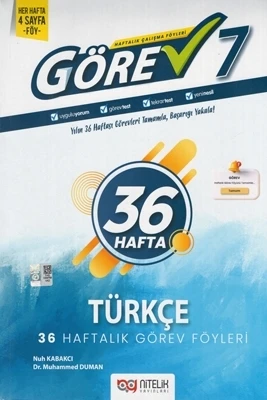 Nitelik Yayınları 7. Sınıf Görev Türkçe (36 Hafta) ürün görseli 1