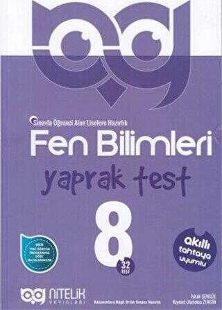 Nitelik Yayınları Yaprak Test 8. Sınıf Fen Bilimleri ürün görseli 1