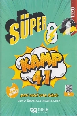 Nitelik Yayınları 8. Sınıf Süper Kamp 41 Tüm Dersler Soru Kitabı Yeni Nesil ürün görseli 1