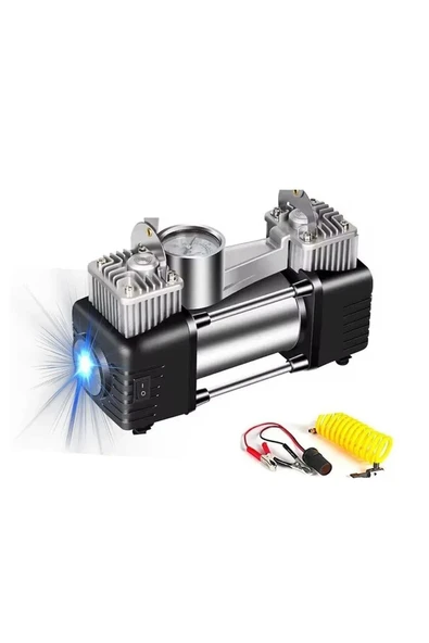 Proter PR 265 P2 Lastik Şişirme Kompresörü Çift Pistonlu 12V 150 Psi ürün görseli 1
