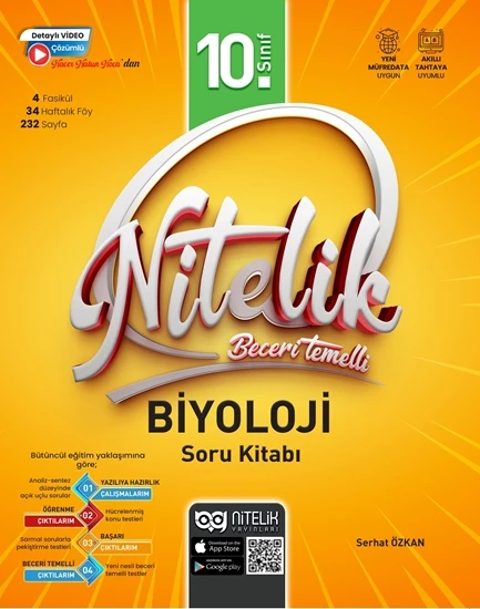Nitelik Yayınları 10. Sınıf Biyoloji Soru Kitabı Beceri Temelli ürün görseli 1