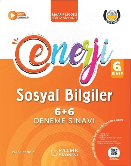 Palme Yayınevi Hazırlık 6. Sınıf Enerji 6+6 Sosyal Bilgiler Deneme Sınavı ürün görseli 1