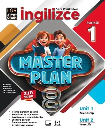 Palme Yayınevi Altin Oran 8. Sınıf İngilizce Master Plan 1.Fasikülleri ürün görseli 1