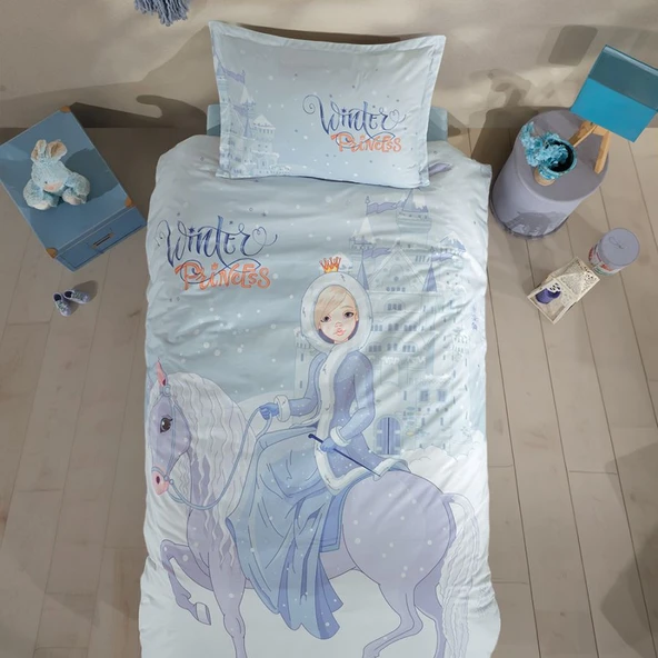 Clasy Tek Kişilik Genç Ranforce Nevresim Takımı Winter Princess ürün görseli 1