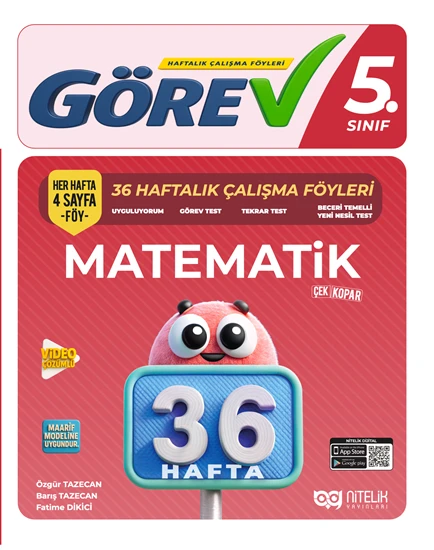 Nitelik Yayınları 5. Sınıf Görev Matematik (36 Hafta) ürün görseli 1
