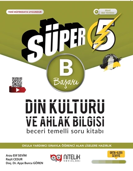 Nitelik Yayınları 5. Sınıf (B) Süper Din Kültürü Beceri Temelli Soru Kitabı ürün görseli 1