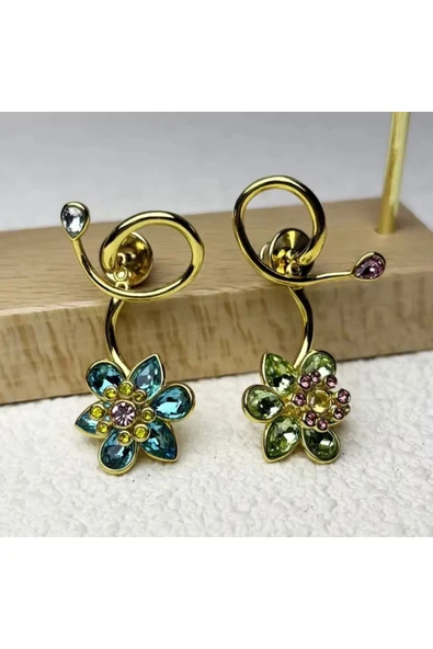 Hector&Co. Jewellery SWA Tarz Idyllia Çok Renkli Çiçek Küpe ürün görseli 1