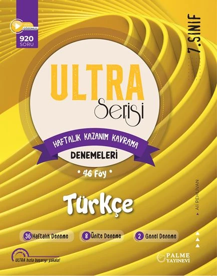 Palme Yayınevi Hazırlık 7. Sınıf Ultra Türkçe Haftalık Kazanım Kavrama Denemeleri ürün görseli 1