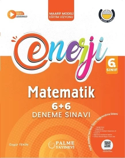 Palme Yayınevi Hazırlık 6. Sınıf Enerji 6+6 Matematik Deneme Sınavı ürün görseli 1