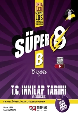 Nitelik Yayınları 8. Sınıf Süper İnkilap Tarihi Soru Yeni Nesil ( B ) ürün görseli 1