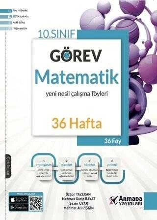 Armada Yayınları 10. Sınıf Görev Matematik Yeni Nesil Çalışma Föyleri (36 Hafta) ürün görseli 1