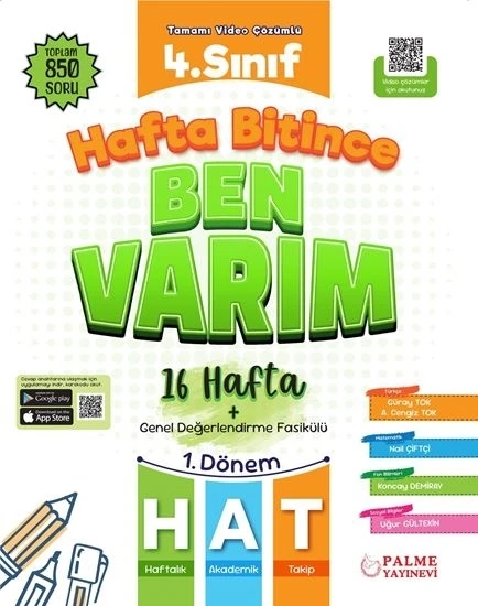 Palme Yayınevi Hazırlık 4. Sınıf Hafta Bitince Ben Varım (16 Hafta) ürün görseli 1
