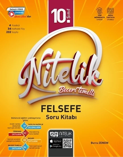 Nitelik Yayınları 10. Sınıf Felsefe Soru Kitabı Beceri Temelli ürün görseli 1