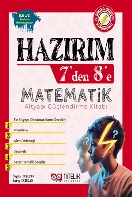 Nitelik Yayınları Hazirim 7'Den 8'E Matematik Altyapi Güçlendirme Kitabı ürün görseli 1