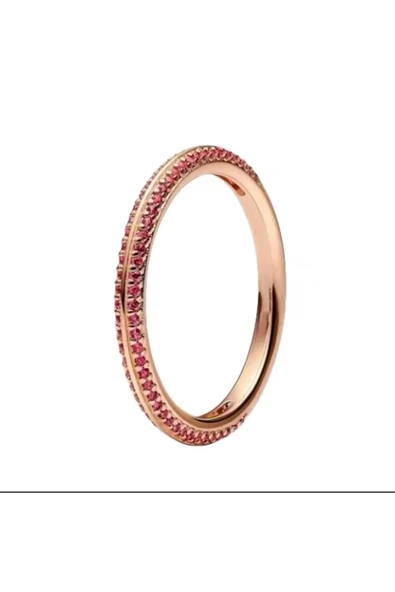 Hector&Co. Jewellery Kırmızı Taşlı Rose Pave ME Yüzük ürün görseli 1