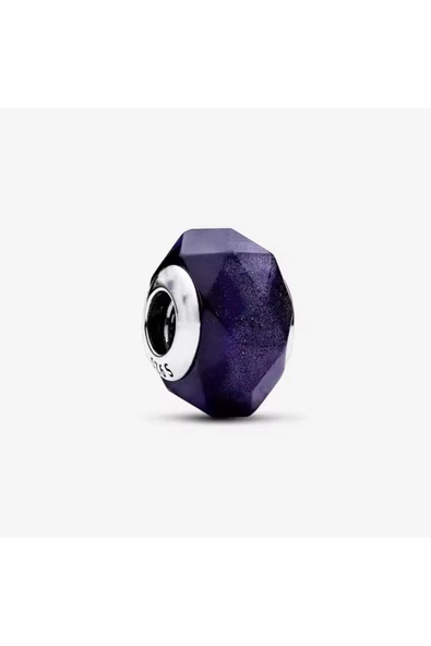 Hector&Co. Jewellery Kesme Yüzeyli Lacivert Murano Cam Charm ürün görseli 1
