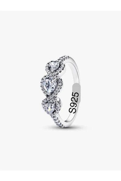 Hector&Co. Jewellery S925 Üçlü Kalp Hale Yüzük ürün görseli 1