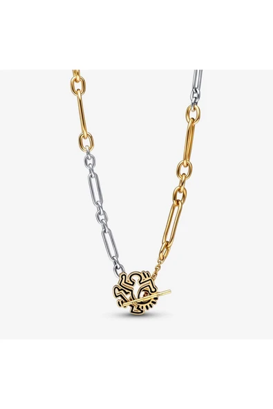 Hector&Co. Jewellery Keith Haring X Twisted Şekil T Bar Kolye ürün görseli 1