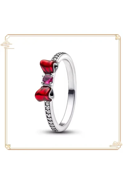Hector&Co. Jewellery Gümüş Disney Pamuk Prenses Kırmızı Fiyonk Yüzük ürün görseli 1
