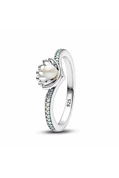 Hector&Co. Jewellery S925 Prenses Ariel Deniz Kabuğu İncisi Yüzük ürün görseli 1