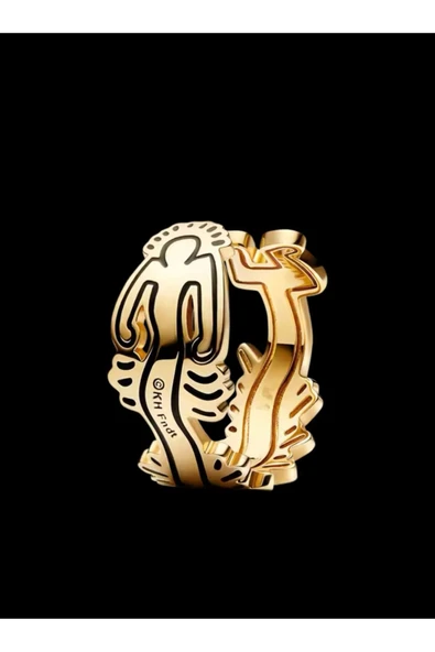 Hector&Co. Jewellery Keith Haring Dalgalı Figür Açık Halka Yüzük ürün görseli 1