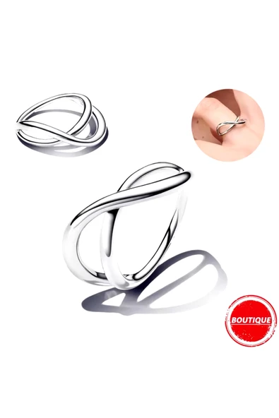 Hector&Co. Jewellery Gümüş Doğal Şekilli Sonsuzluk Yüzüğü ürün görseli 1
