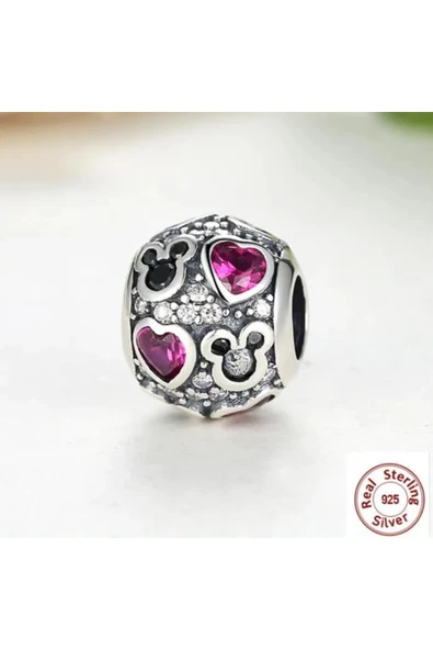 Hector&Co. Jewellery Gümüş Mickey Mouse Zirkon Taşlı Charm ürün görseli 1