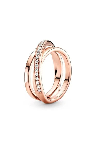 Hector&Co. Jewellery Üçlü Iç Içe Geçmiş Şerit Yüzük Rose ürün görseli 1