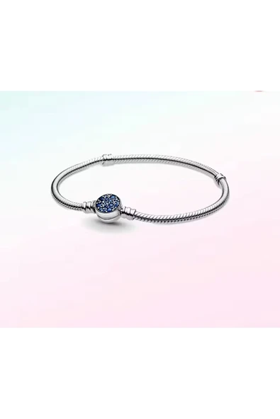 Hector&Co. Jewellery Gümüş Mavi Disk Klips Bileklik ürün görseli 1