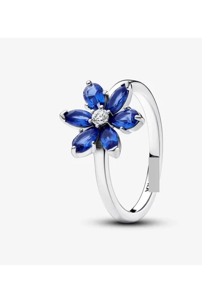 Hector&Co. Jewellery Işıltılı Herbaryum Mavi Çiçek Yüzük ürün görseli 1