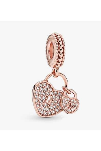 Hector&Co. Jewellery Pavé Dizim Kalpli Asma Kilit Sallantılı Charm ürün görseli 1