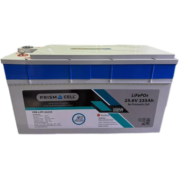 Lifepo4 akü 235ah 25.6 volt TURBO FAST CHARGING karavan, marin, solar yaşam aküsü ürün görseli 1