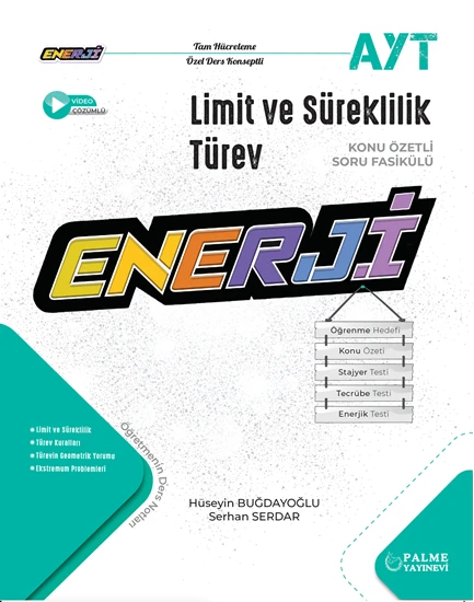 Palme Yayınevi Hazırlık Yks Ayt Enerji Limit ve Süreklilik Konu Özetli Soru Fasikülü ürün görseli 1