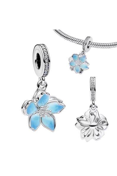 Hector&Co. Jewellery Mavi Çiçek Sallantılı Charm ürün görseli 1