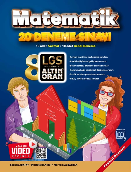 Borealis Yayıncılık Altın Oran 8. Sınıf Matematik 20 Deneme Tamamı Video Çözümlü ürün görseli 1