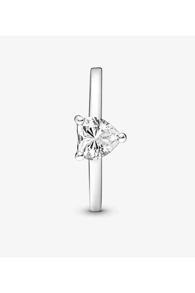 Hector&Co. Jewellery Işıltılı Kalp Tektaş Gümüşyüzük ürün görseli 1