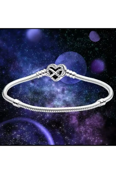 Hector&Co. Jewellery Gümüş Sonsuz Kalp Klipsli Bileklik ürün görseli 1