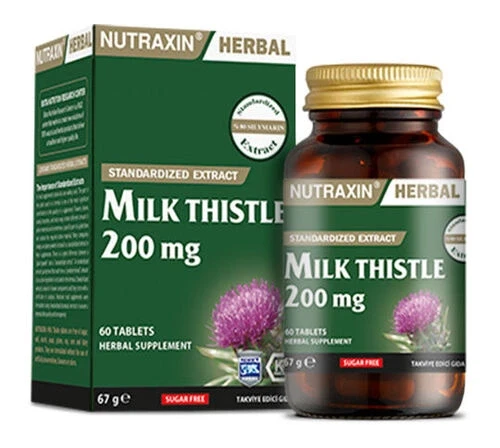 Nutraxin Milk Thistle 200mg 60 Tablet ürün görseli 1
