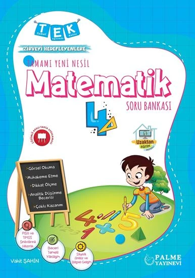 Palme Yayınevi Hazırlık 4. Sınıf Tek İlkokul Matematik Soru Kitabı Yeni Nesil ürün görseli 1