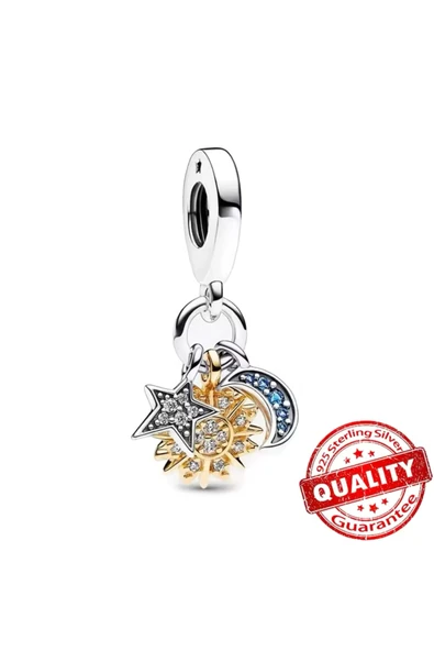 Hector&Co. Jewellery Üçlü Güneş,Yıldız ve Ay Sallantılı Charm ürün görseli 1