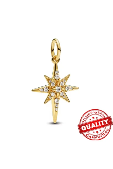 Hector&Co. Jewellery Gold Renk Işıltılı Kuzey Yıldızı Sallantılı Charm ürün görseli 1