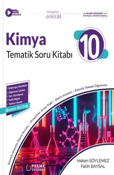 Palme Yayınevi Hazırlık 10. Sınıf Joker Kimya Soru Kitabı Tematik ürün görseli 1