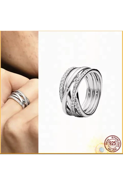 Hector&Co. Jewellery Gümüş Sarmaş Dolaş Yüzük ürün görseli 1