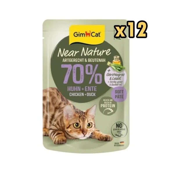 Gimcat Near Nature Tavuklu Ördekli Kedi Yaş Maması 85 Gr x 12 Adet ürün görseli 1