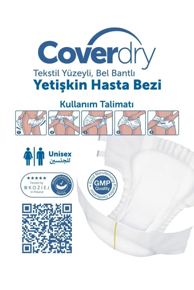 Coverdry Bel Bantlı Hasta Bezi Medium 30'lu - Resim 3