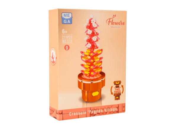Building Block Flower 211 Parça Sukulent - Resim 3