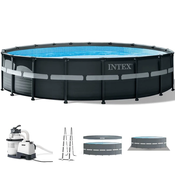 İntex 26330NP Ultra XTR Yuvarlak Prefabrik Aile Havuzu 549cmx132cm Merdiven+Filtre+Örtü Set ürün görseli 1